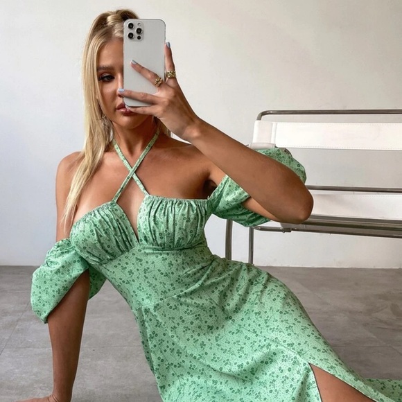 Maxi sundress with slit - Picture 4 of 4